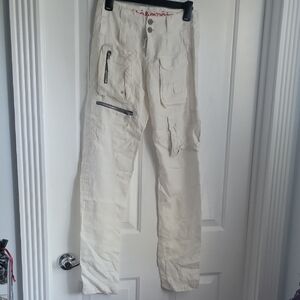 Johnny Was Pete & greta Light Weight Pants  Size 2 Xs Slim Cargo New